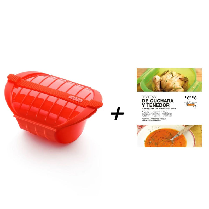 Lekue One Pot Cooking Kit Spanish Red 3 4 Person