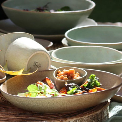 Nova Earth Mocha Oval Bowl 14.5 cm Set of 8 - Bowls - Lighting.co.za