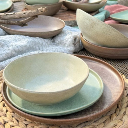 Nova Earth Mocha Coupe Plate 26 cm Set of 6 - Plates - Lighting.co.za