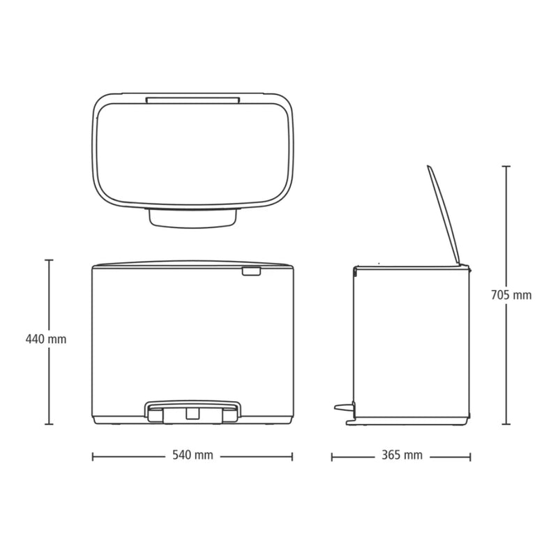Brabantia Bo Pedal Bin 36L - Lighting.co.za