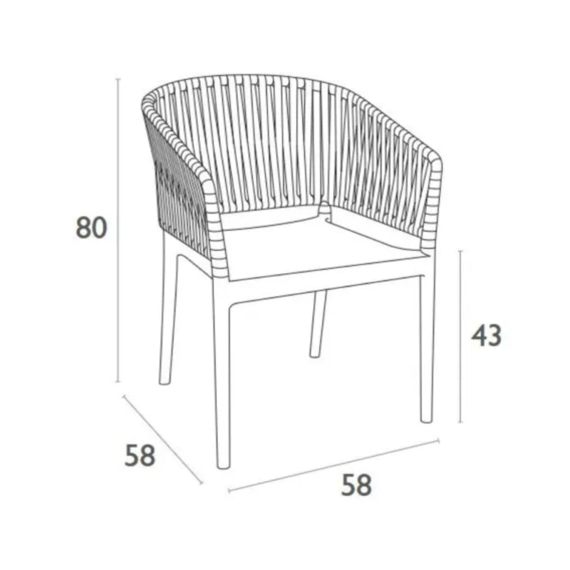 Portofino Arm Dining Chair