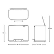 Brabantia Bo Pedal Bin 11+23L - Lighting.co.za