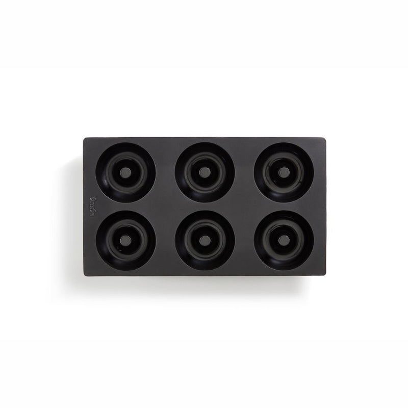 Lekue Silicone Doughnut Baking Mould 6 Cavity Black and Red