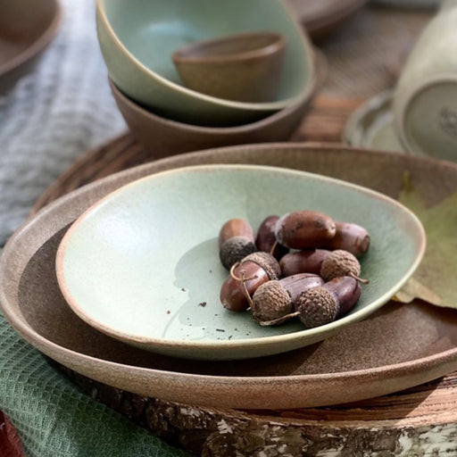 Nova Earth Sage Oblong Plate 17.5 cm Set of 8 - Plates - Lighting.co.za