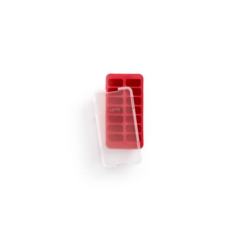 Lekue Rectangular Ice Cube Tray with Lid 14 Cube