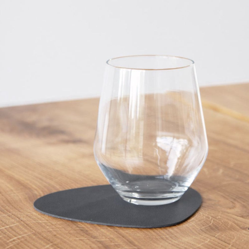 LIND DNA Nupo Recycled Leather Curve Coaster 11 x 13 cm - Lighting.co.za