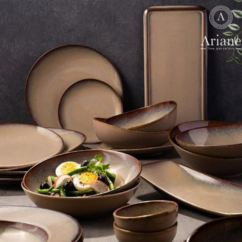 Ariane Splash Beige Elevated Coupe Bowl 18 cm Set of 4 - Lighting.co.za