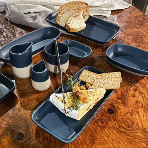 Nova Craft Nova Mezzo Blue Rectangular Plate Set 31x15cm Set of 6 - Plates - Lighting.co.za