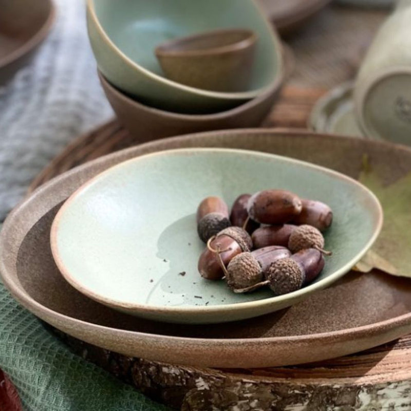 Nova Earth Mocha Oblong Plate 24 cm Set of 6