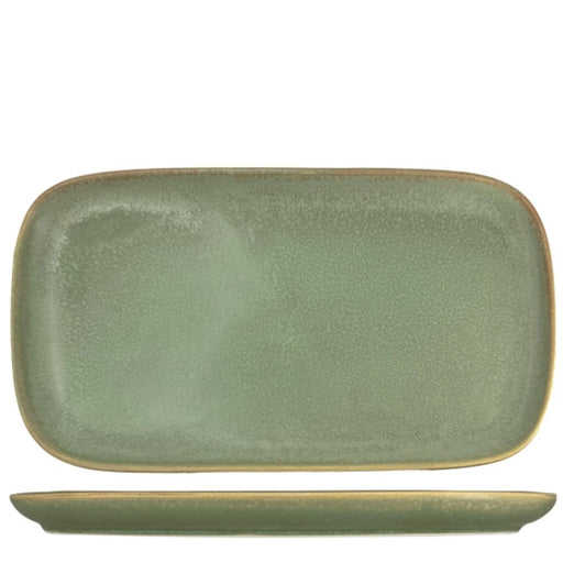 Nova Earth Sage Rectangular Plate 30 x 16 cm Set of 6 - Plates - Lighting.co.za