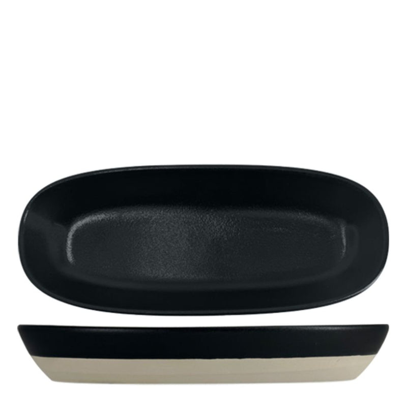 Nova Mezzo Black Oval Bowl 25 x 10 cm Set of 6