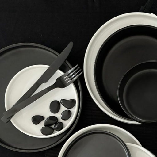 Nova Black Apex Plate 16.5 cm Set of 6 - Lighting.co.za
