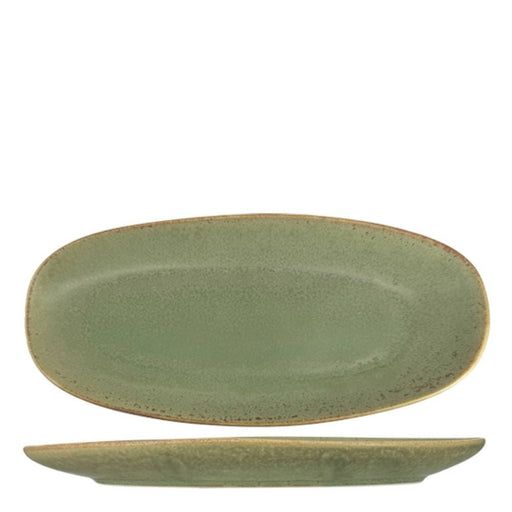 Nova Earth Sage Oval Plate 22.5 x 10 cm - Plates - Lighting.co.za