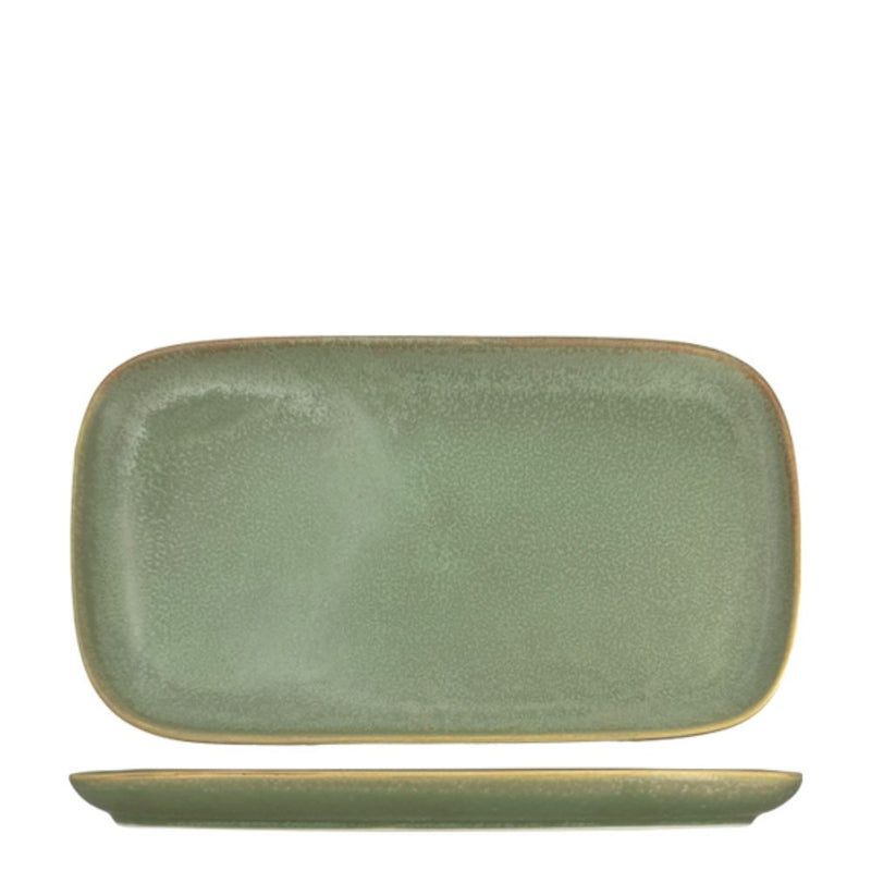 Nova Earth Sage Rectangular Plate 25 x 14 cm Set of 6