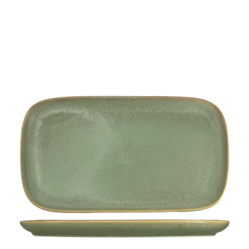 Nova Earth Sage Rectangular Plate 25 x 14 cm Set of 6 - Plates - Lighting.co.za