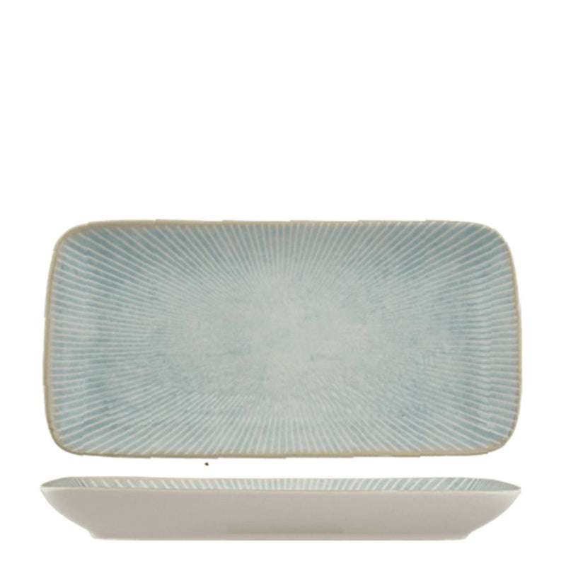 Ariane Paros Aqua Rectangular Plate 28 x 14 cm Set of 6 - Lighting.co.za