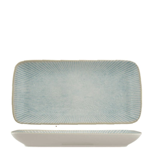 Ariane Paros Aqua Rectangular Plate 28 x 14 cm Set of 6 - Lighting.co.za