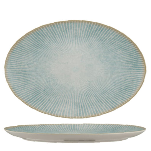 Ariane Paros Aqua Oval Plate 32 cm Set of 6 - Lighting.co.za