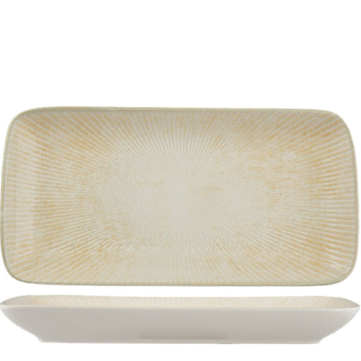Ariane Paros Sand Rectangular Plate 36 x 16.5 cm Set of 6 - Lighting.co.za