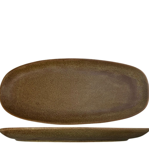 Nova Earth Mocha Oval Plate 30 cm Set of 6 - Plates - Lighting.co.za