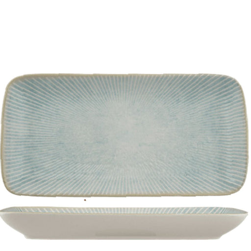 Ariane Paros Aqua Rectangular Plate 36 x 16.5 cm Set of 6 - Lighting.co.za