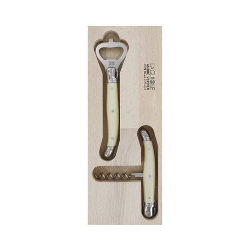 André Verdier Laguiole Apéro 2-Piece Set – Corkscrew & Bottle Opener (Black & Ivory) - Lighting.co.za