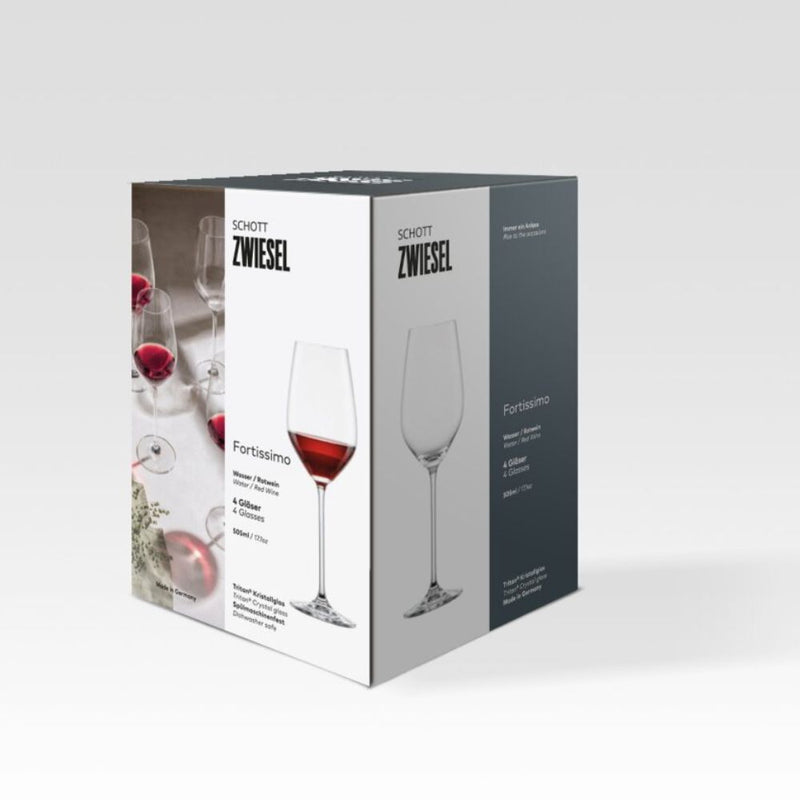 Zwiesel Glas Fortissimo Water and Red Wine Glass 505ml Set of 4