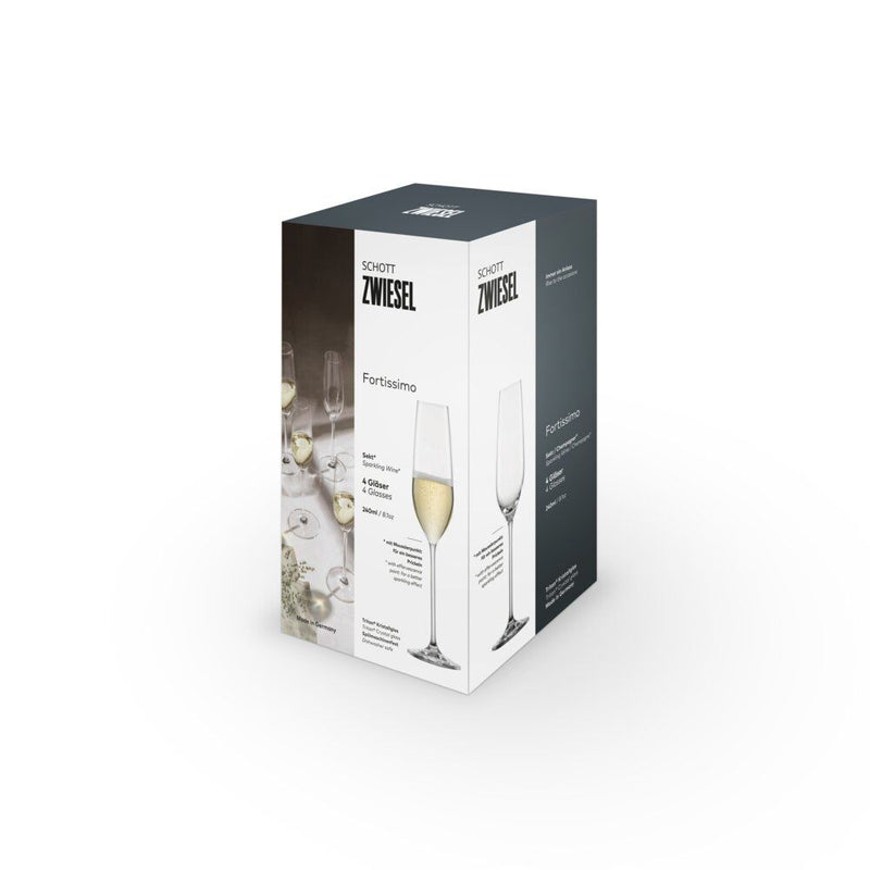 Zwiesel Glas Fortissimo Sparkling Wine Glass 240ml Set of 4