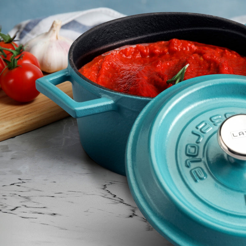 LAVA Enameled Cast Iron Round Casserole 24 cm 4.49L - Lighting.co.za