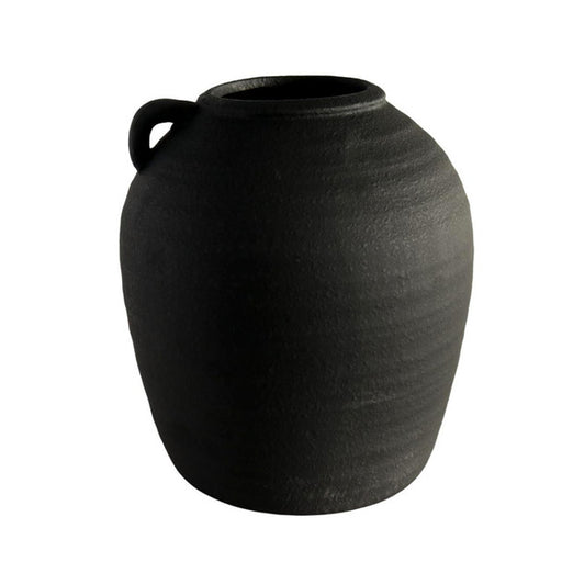 Small Black Ceramic Pot - Lighting.co.za