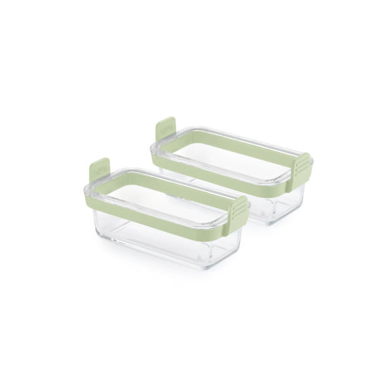 Lekue Air Fryer Dual Rectangular Glass Dishes Set of 2
