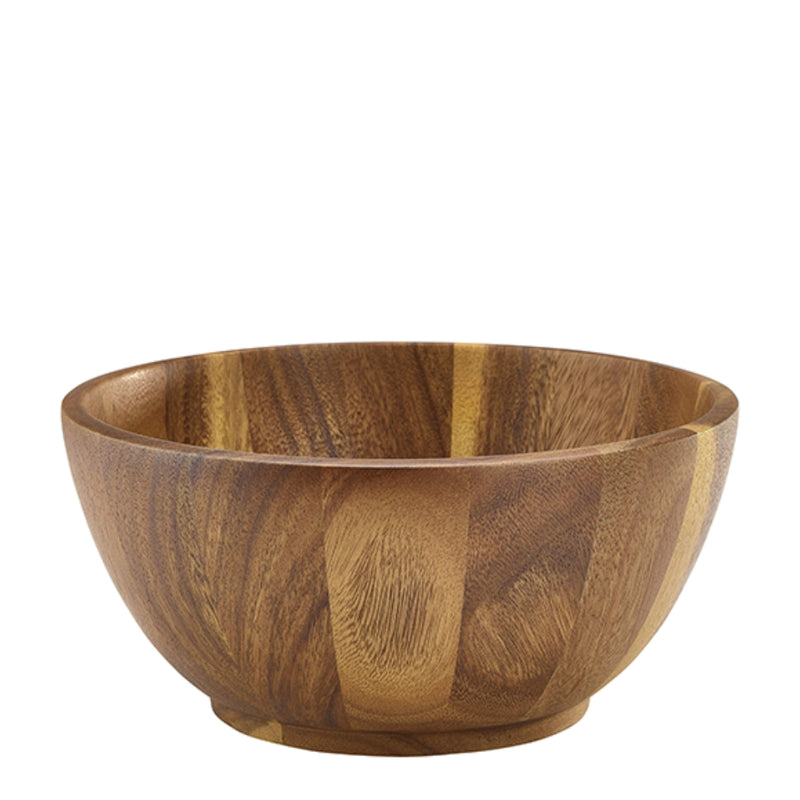 Genware Acacia Wood Serving Bowl 25cm x 12cm - Lighting.co.za