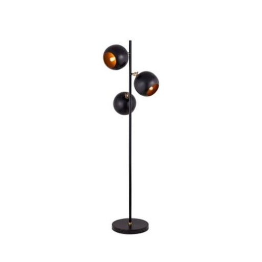 Bryant 3 Light Black | Gold Floor Lamp - Lighting.co.za