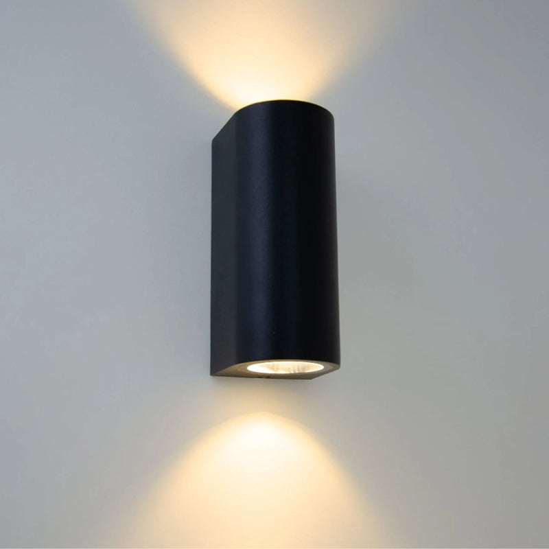 Block U Round Up Down Black | White | Grey GU10 Outdoor Wall Light - Lighting.co.za
