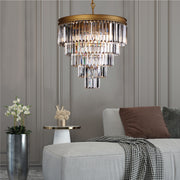 Grace Large Black Or Gold K9 Crystal 5 Tier Chandelier - Lighting.co.za