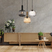 Bonura Clear | Amber | Smoke Cut Glass Pendant Light - Lighting.co.za