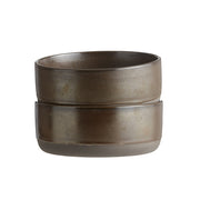 Aida RAW Metallic Brown Handmade Stoneware High Bowl 19.5cm Set of 4 - Lighting.co.za