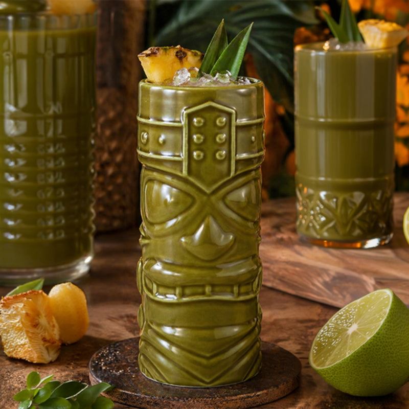 Genware Green Tiki Mug 400 ml Set of 6 - Lighting.co.za