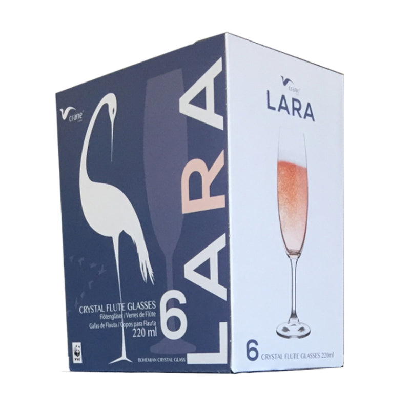 Crane Crystal Lara Champagne Flute 220ml - Lighting.co.za