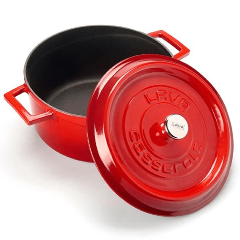 LAVA Enameled Cast Iron Round Casserole 28 cm 6.71 L - Lighting.co.za