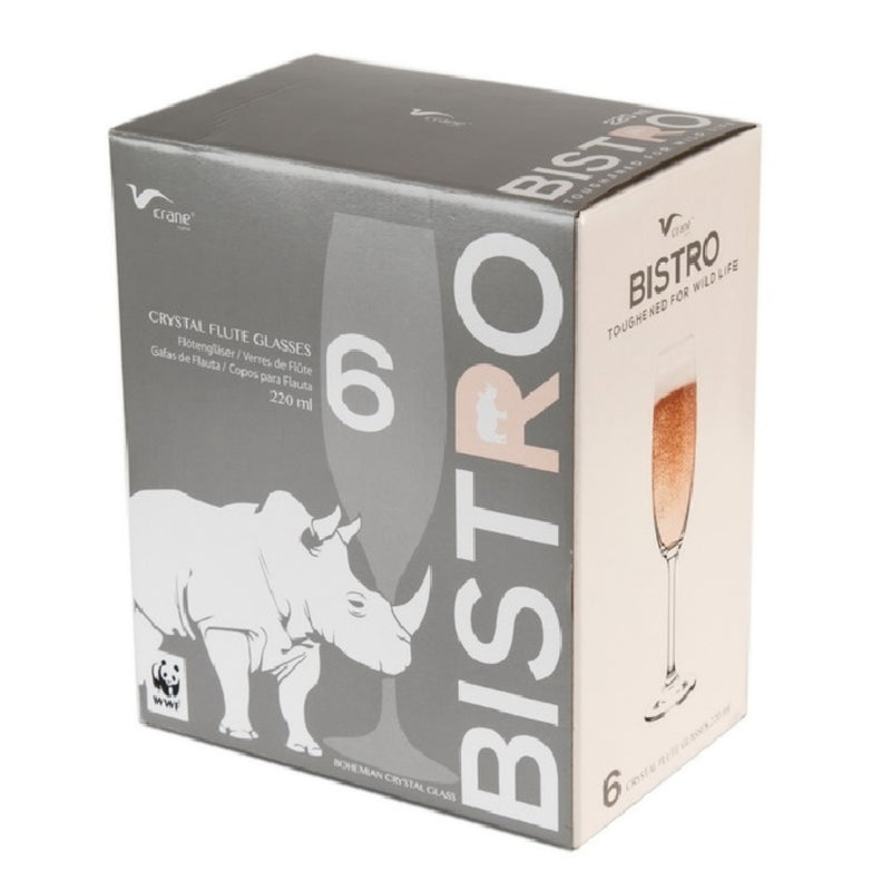 Crane Crystal Bistro Champagne Flute 220ml - Lighting.co.za