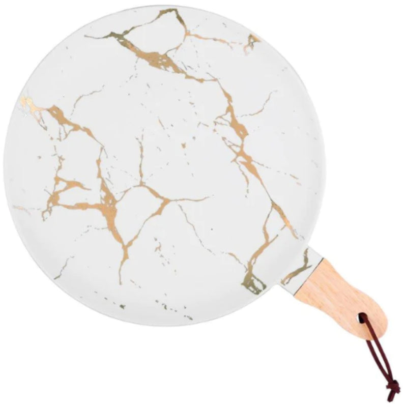 Nicolson Russell Kintsugi Serving Plate with Wooden Handle - Lighting.co.za
