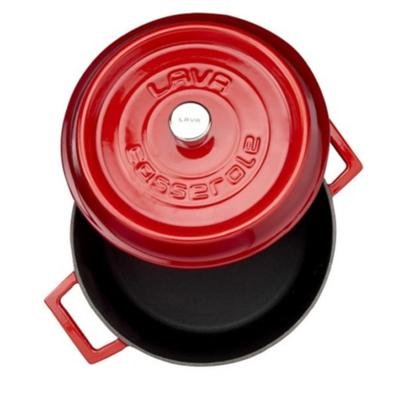 LAVA Enameled Cast Iron Round Casserole 24 cm 4.49L - Lighting.co.za