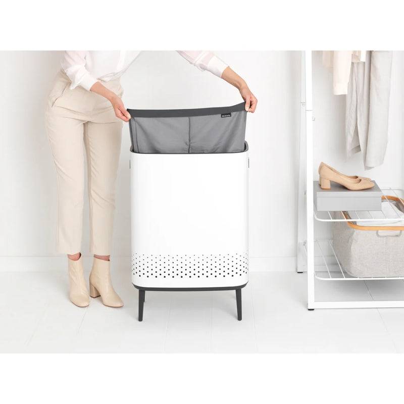 Brabantia Bo Laundry Bin Hi 2x45L with Lid - Lighting.co.za