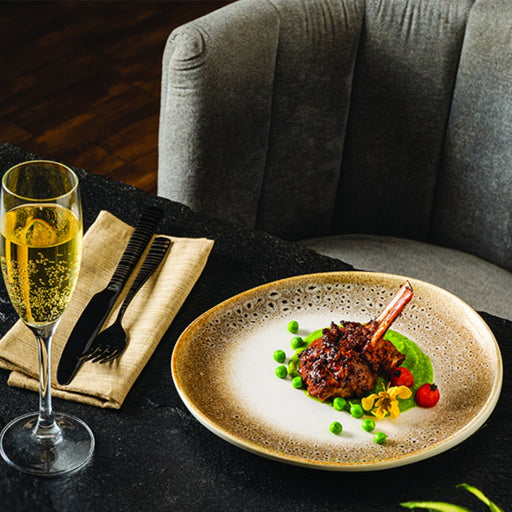 Ariane Jaguar Elevated Oval Plate Outside 18.7 cm Fine Porcelain Set of 6 - Lighting.co.za