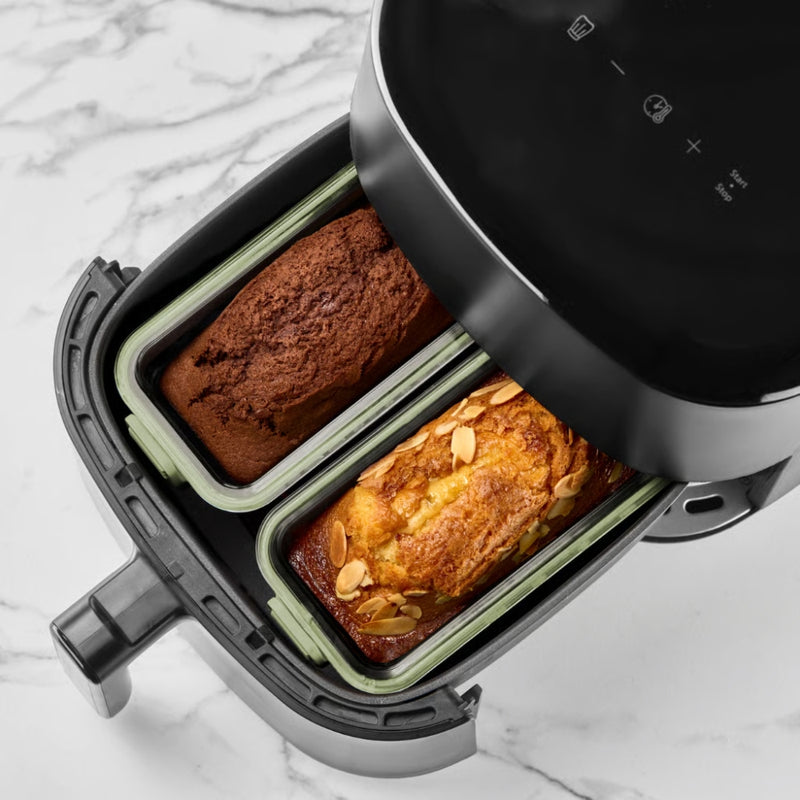 Lekue Air Fryer Dual Rectangular Glass Dishes Set of 2