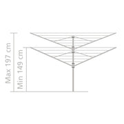 Brabantia Lift-O-Matic Advance 4-Arm Rotary Dryer 60m with Easy-Lift - Lighting.co.za