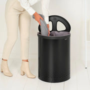 Brabantia Selector Laundry Bin 55L with Dark Grey Lid - Lighting.co.za