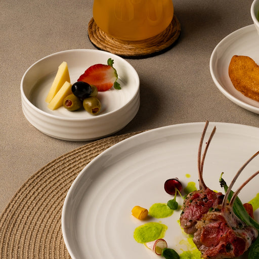 Ariane Artisan Ivory Coupe Plate 21 cm Fine Porcelain Set of 12 - Lighting.co.za