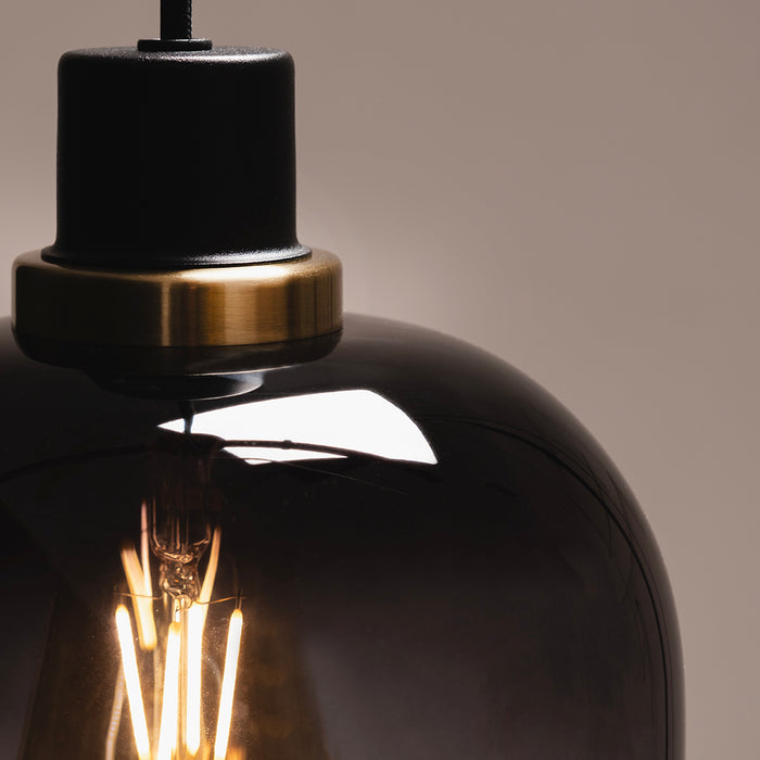 Oilella Smoke Glass Pendant Light